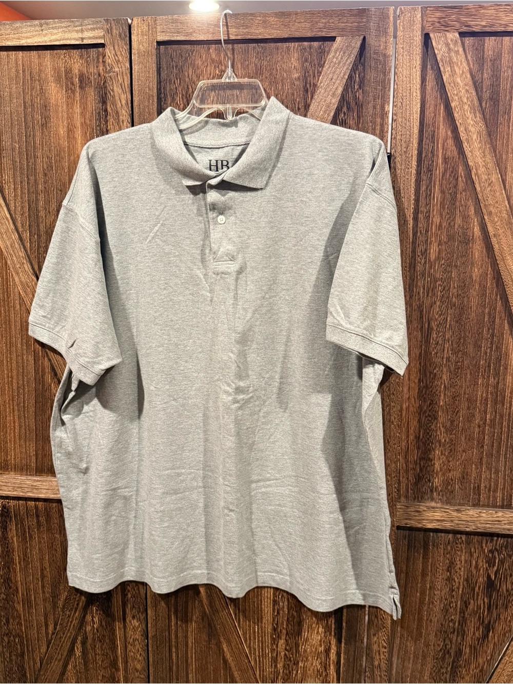 Harbor Bay Men's Grey Polo Shirt - Classic Short Sleeve